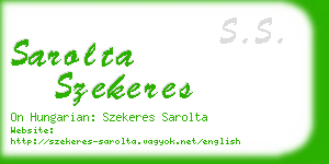 sarolta szekeres business card